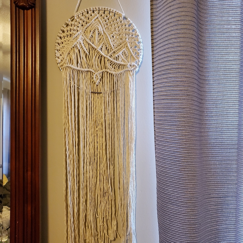 Macrame Mountain Scenery Wall Hanging
